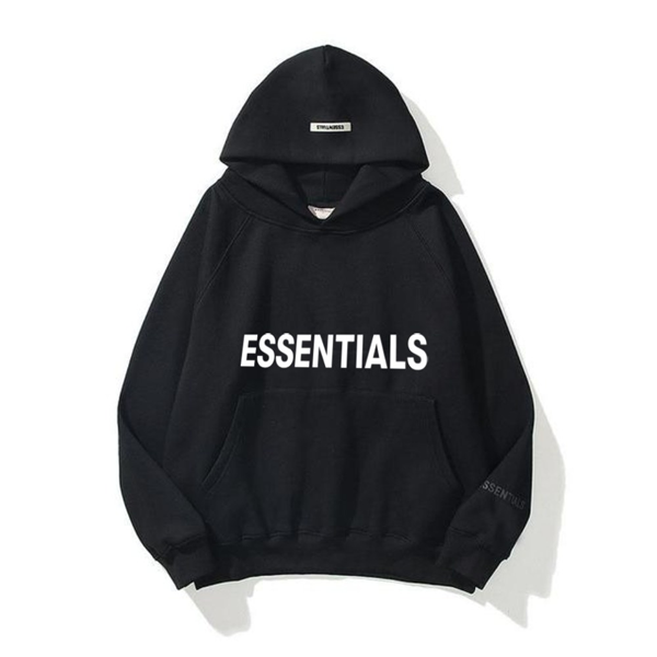 Black Essentials Hoodie Men Women