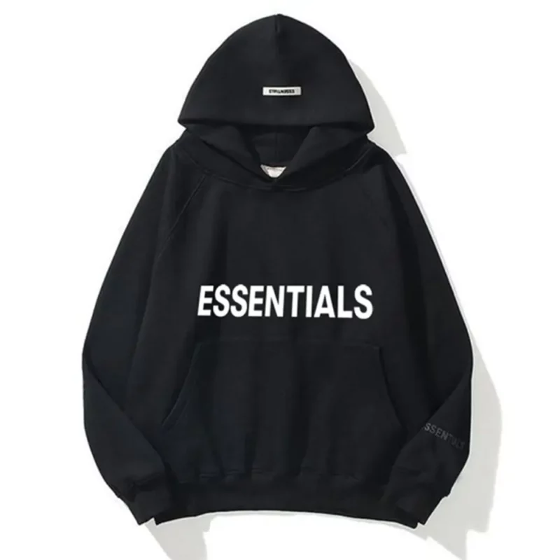 Black Essentials Hoodie Men Women