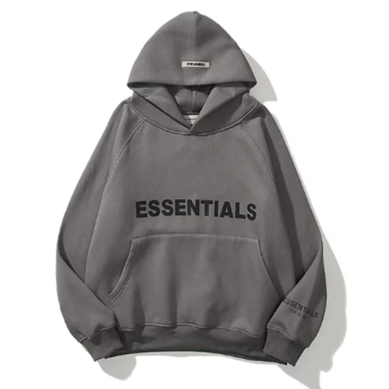 Dark Grey Essentials Hoodie Men Women