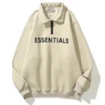 ESSENTIALS Half Zipper CARL’s Coffee Hoodie