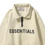 ESSENTIALS Half Zipper CARL’s Coffee Hoodie