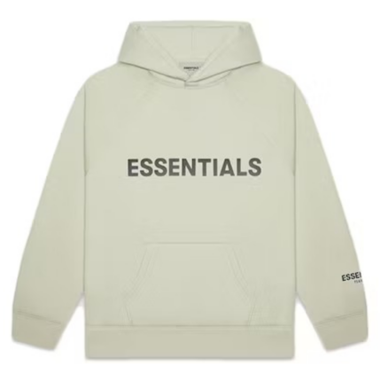 Fear Of God Essentials 3D Silicon Applique Pullover Hoodie Alfalfa Sage