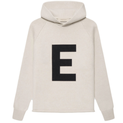 Fear Of God Essentials Kids Big E Knit Hoodie Wheat