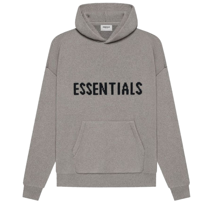 Fear Of God Essentials Knit Pullover Hoodie (SS21) Dark Heather Oatmeal