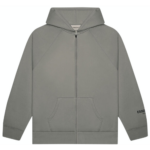 Fear of God Essentials Full Zip Up Hoodie Applique Logo