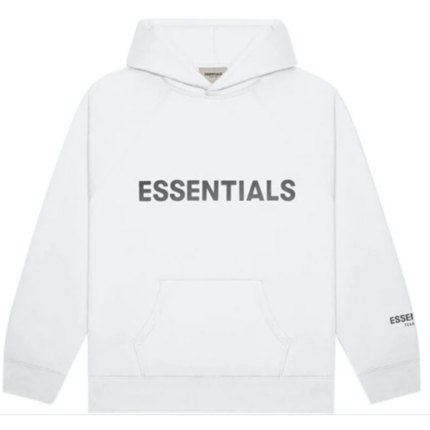 Fear of God Essentials Pull-Over Hoodie Applique Logo – White