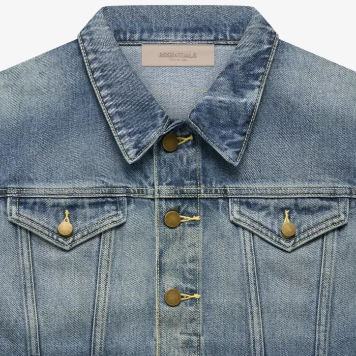 Essentials Kids Trucker Jacket Indigo