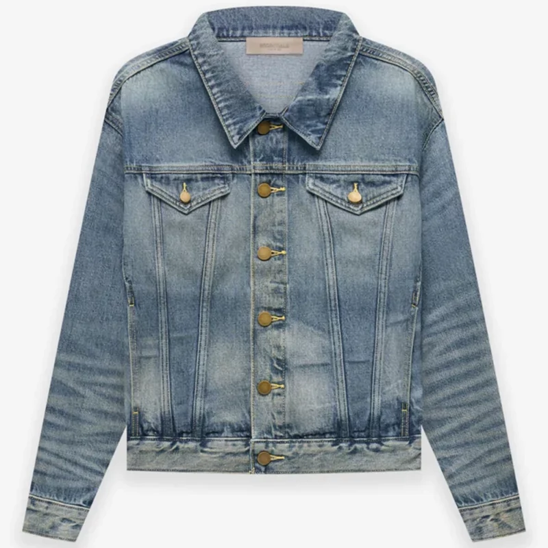 Essentials Kids Trucker Jacket Indigo