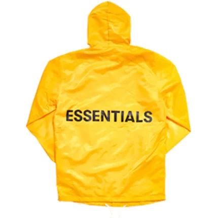 Fear of God Essentials Graphic Hooded Coach Jacket Yellow